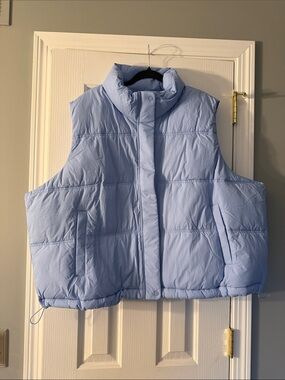 Old Navy Light Blue Puffer Vest
